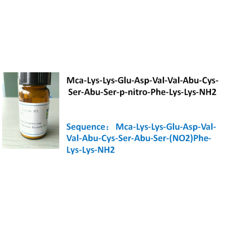 Mca-Lys-Lys-Glu-Asp-Val-Val-Abu-Cys-Ser-Abu-Ser-p-nitro-Phe-Lys-Lys-NH2