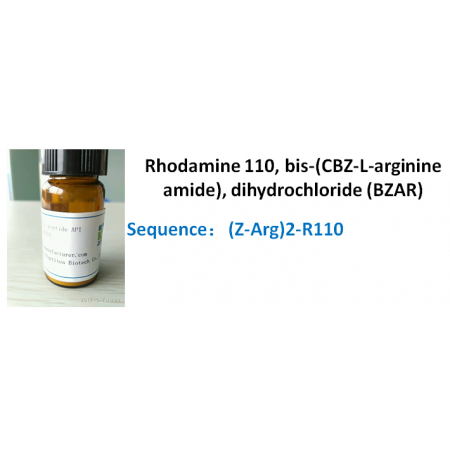 Rhodamine 110, bis-(CBZ-L-arginine amide), dihydrochloride (BZAR)