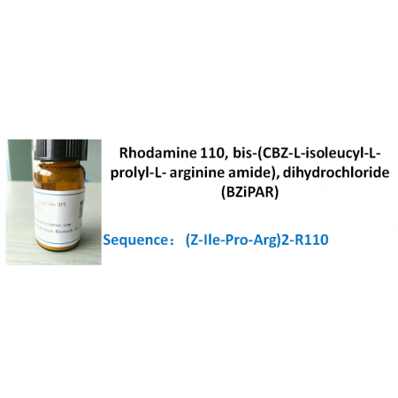 Rhodamine 110, bis-(CBZ-L-isoleucyl-L-prolyl-L- arginine amide), dihydrochloride (BZiPAR)