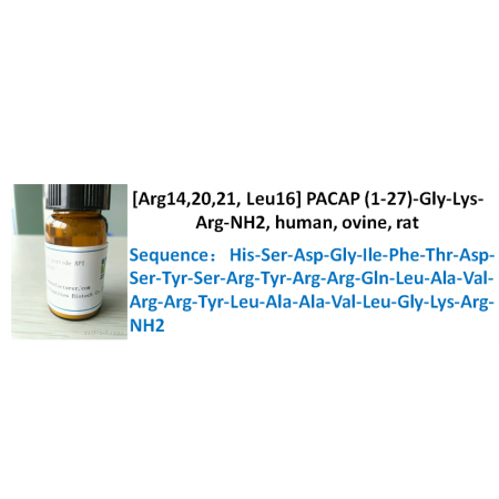 [Arg14,20,21, Leu16] PACAP (1-27)-Gly-Lys-Arg-NH2, human, ovine, rat