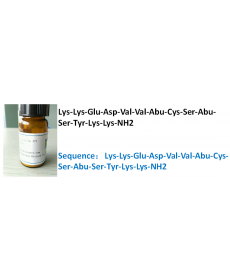 Lys-Lys-Glu-Asp-Val-Val-Abu-Cys-Ser-Abu-Ser-Tyr-Lys-Lys-NH2