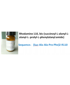 Rhodamine 110, bis-(succinoyl-L-alanyl-L-alanyl-L- prolyl-L-phenylalanyl amide)