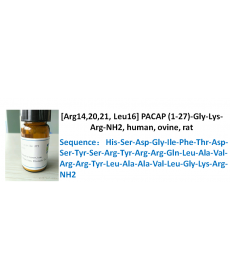 [Arg14,20,21, Leu16] PACAP (1-27)-Gly-Lys-Arg-NH2, human, ovine, rat