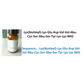 Lys(biotinyl)-Lys-Glu-Asp-Val-Val-Abu-Cys-Ser-Abu-Ser-Tyr--Lys-Lys-NH2