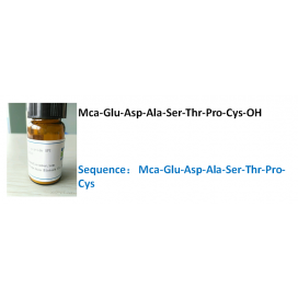 Mca-Glu-Asp-Ala-Ser-Thr-Pro-Cys-OH